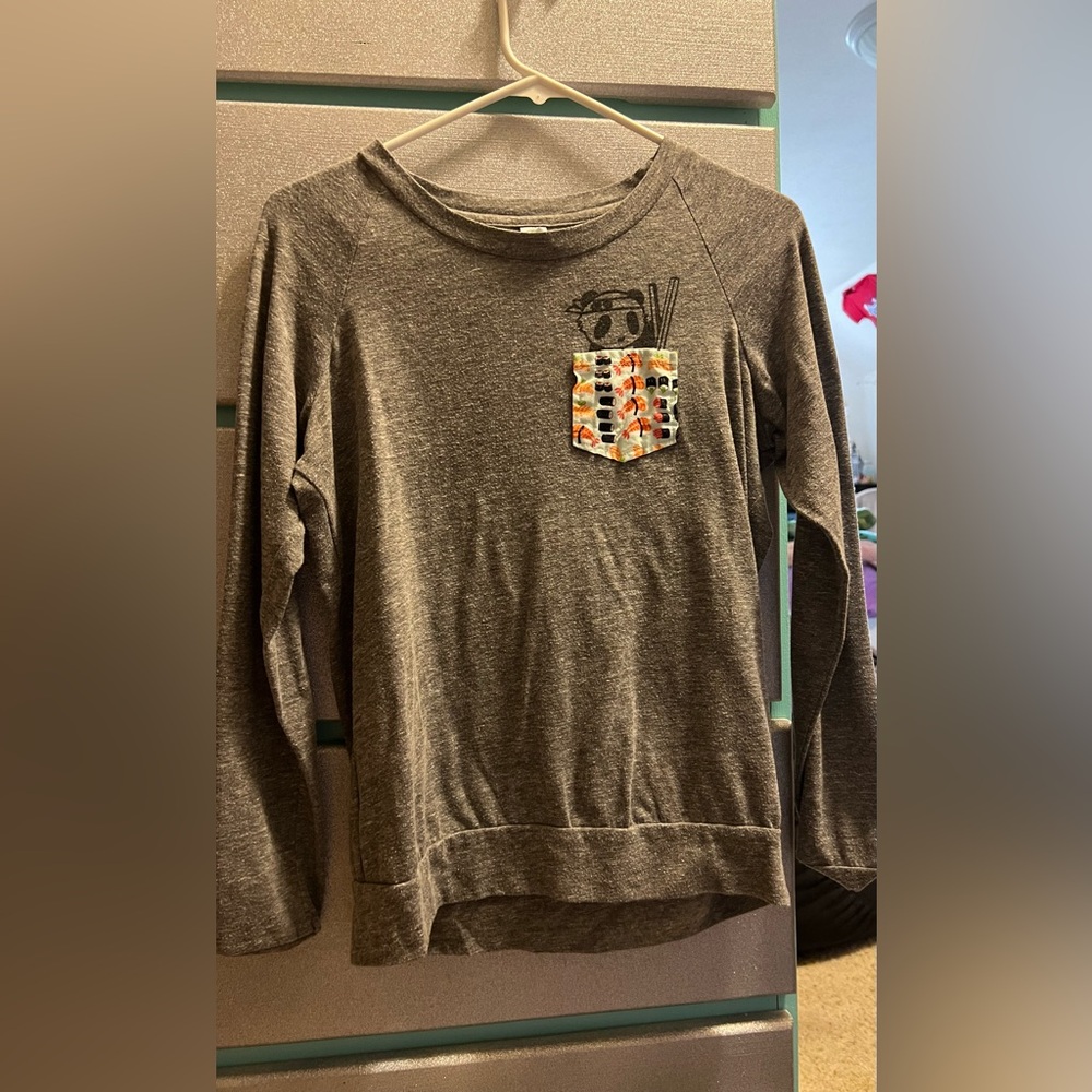 Gray longsleeve with panda